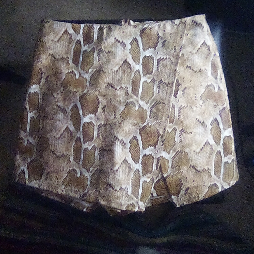 Skirt with shorts skirt snake skin pattern in a size small